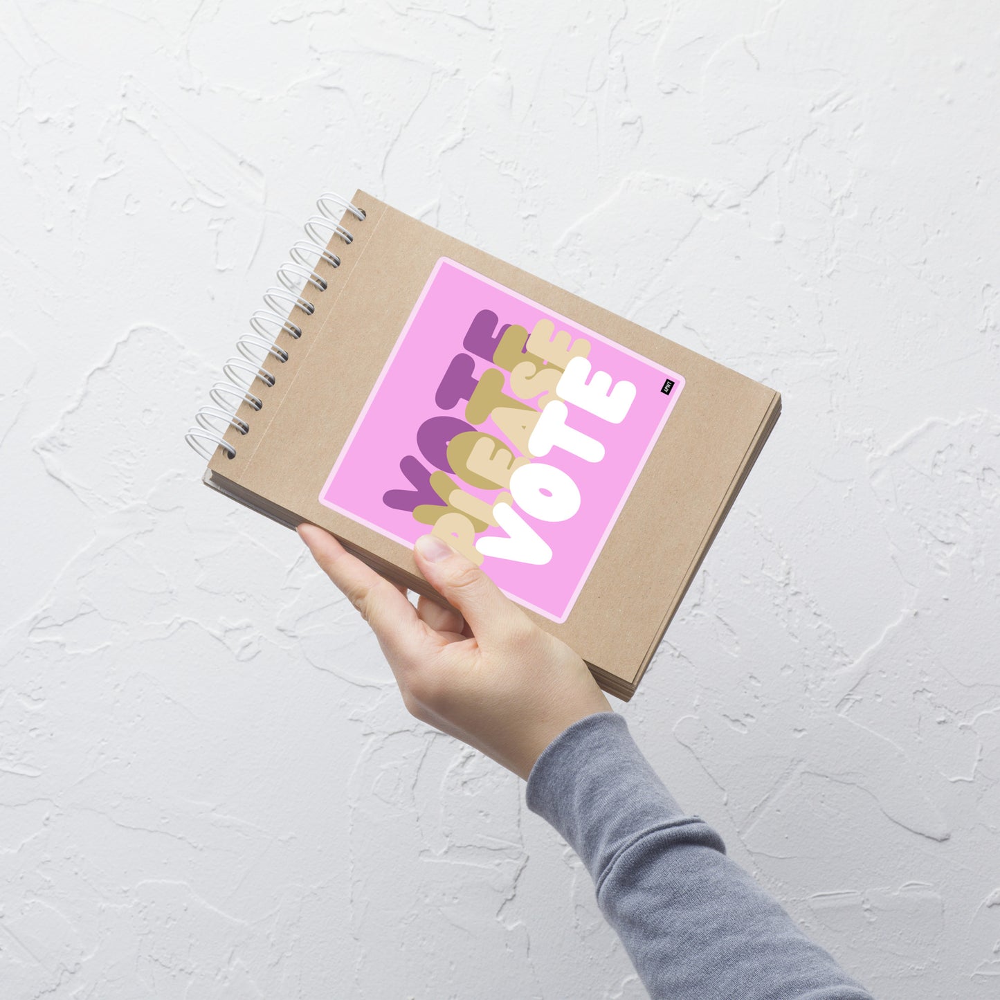 Please Vote in Pink Vinyl Sticker