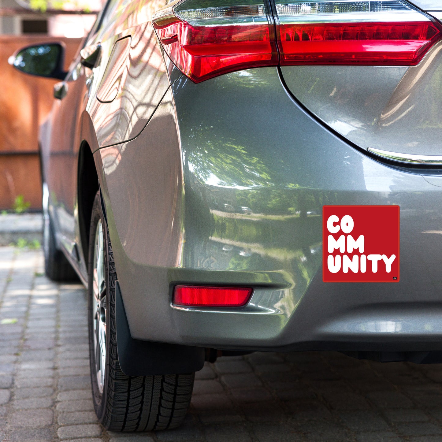 A Community in Crimson Vinyl Sticker