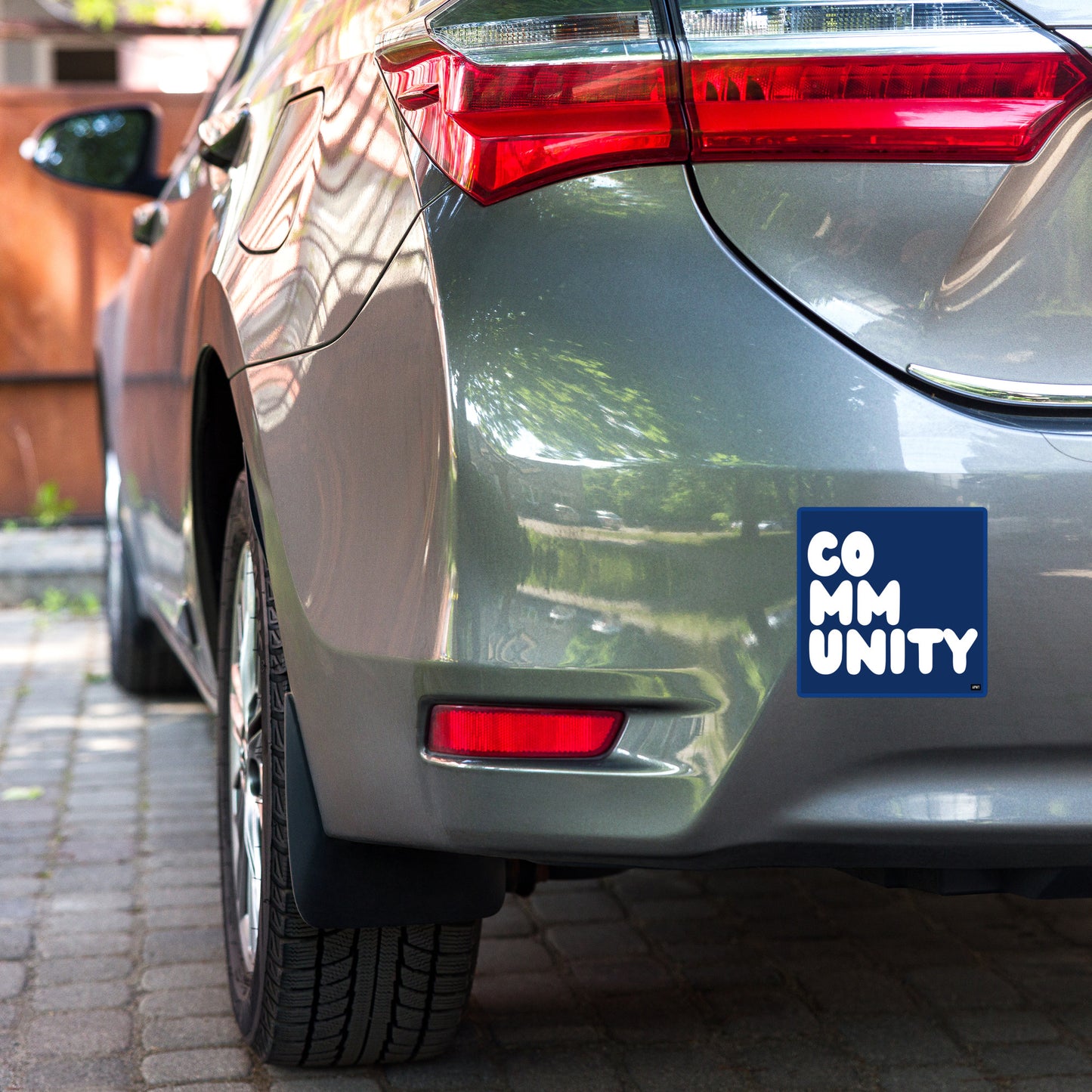A Community in Dark Blue Vinyl Sticker