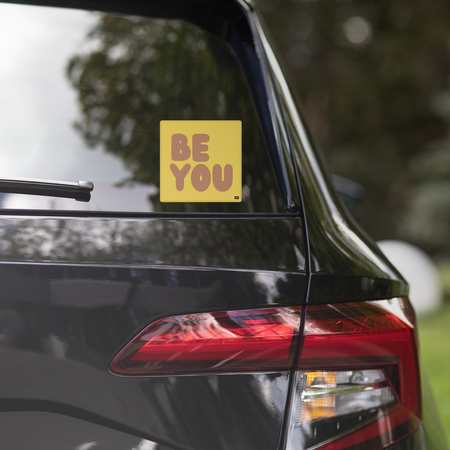 Be You in Yellow and Brown Vinyl Sticker