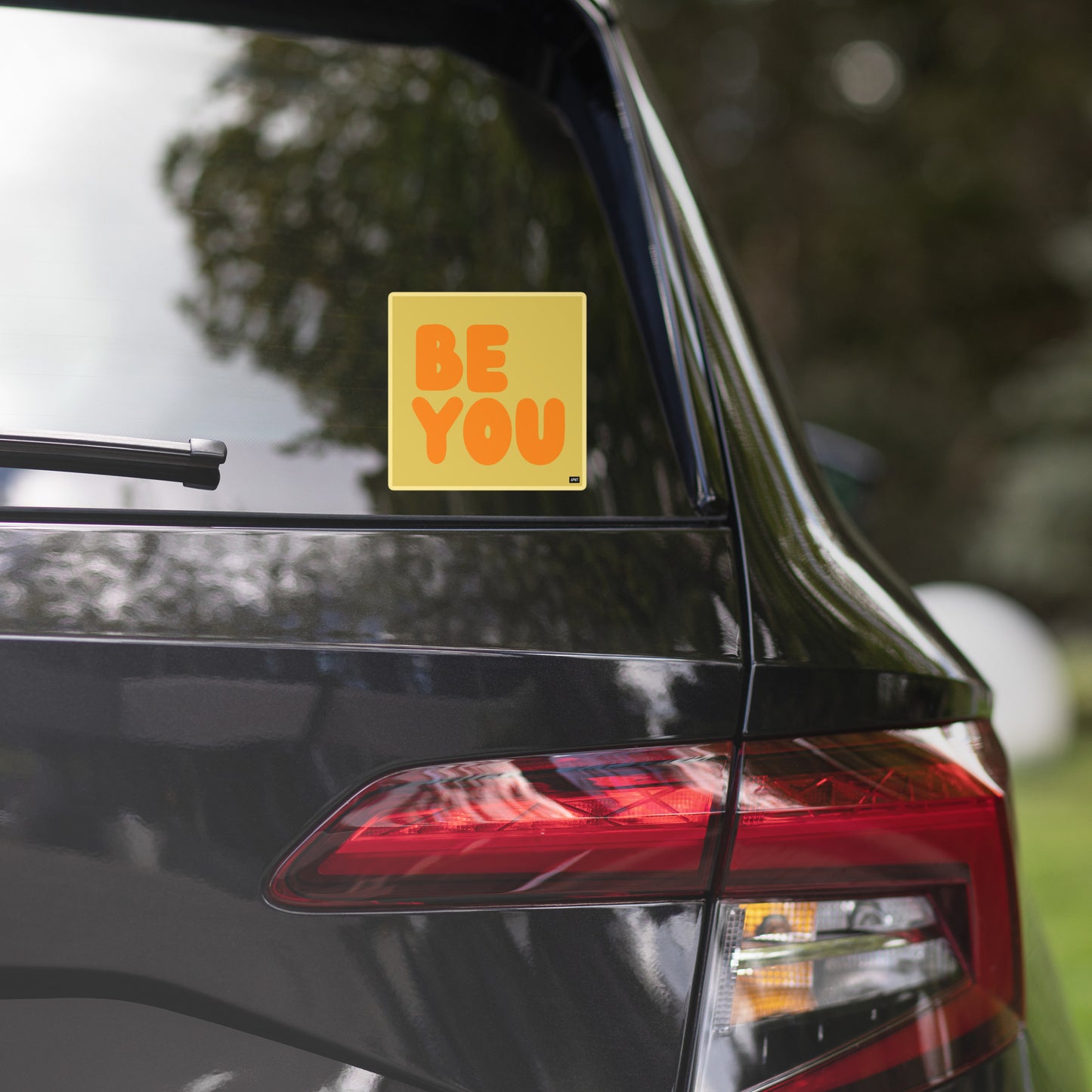 Be You in Yellow and Orange Vinyl Sticker