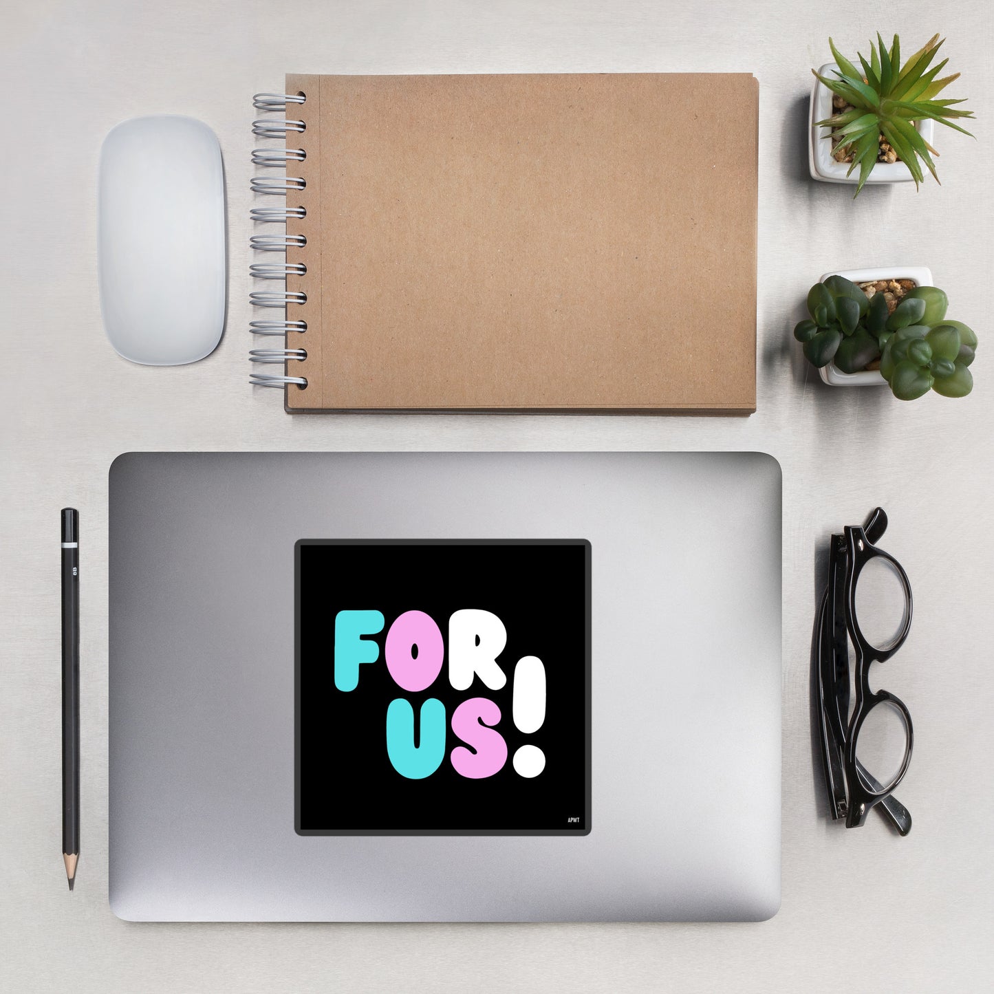 For Us with a T Vinyl Sticker
