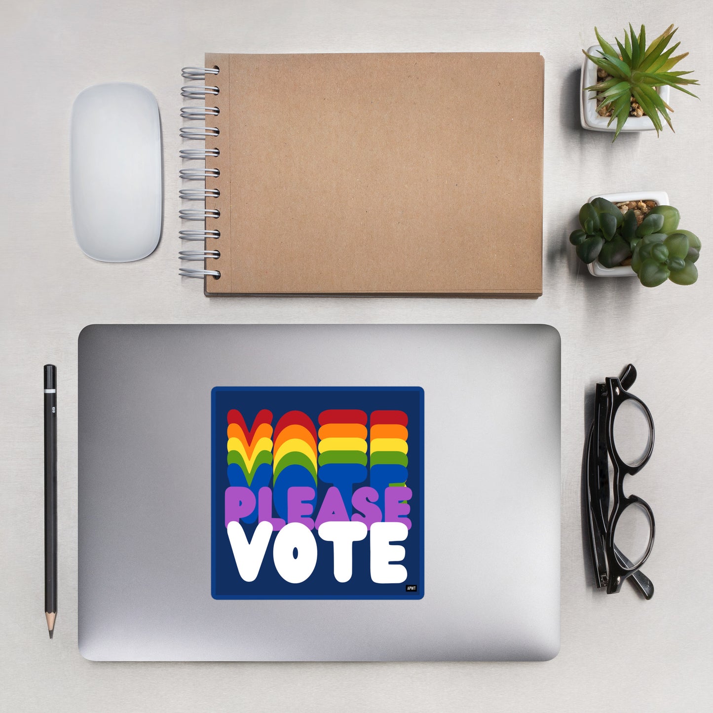 Please Vote in Color Vinyl Sticker