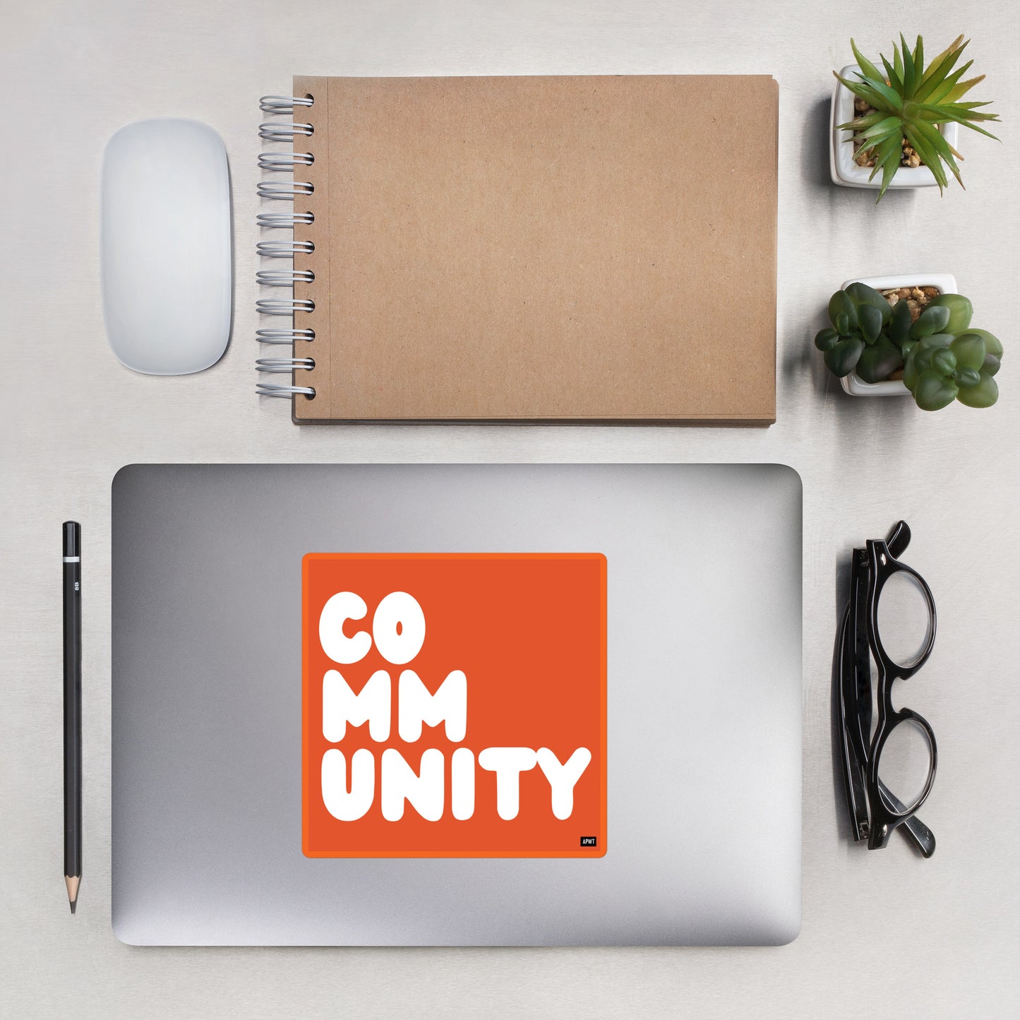 A Community in Tangerine Vinyl Sticker