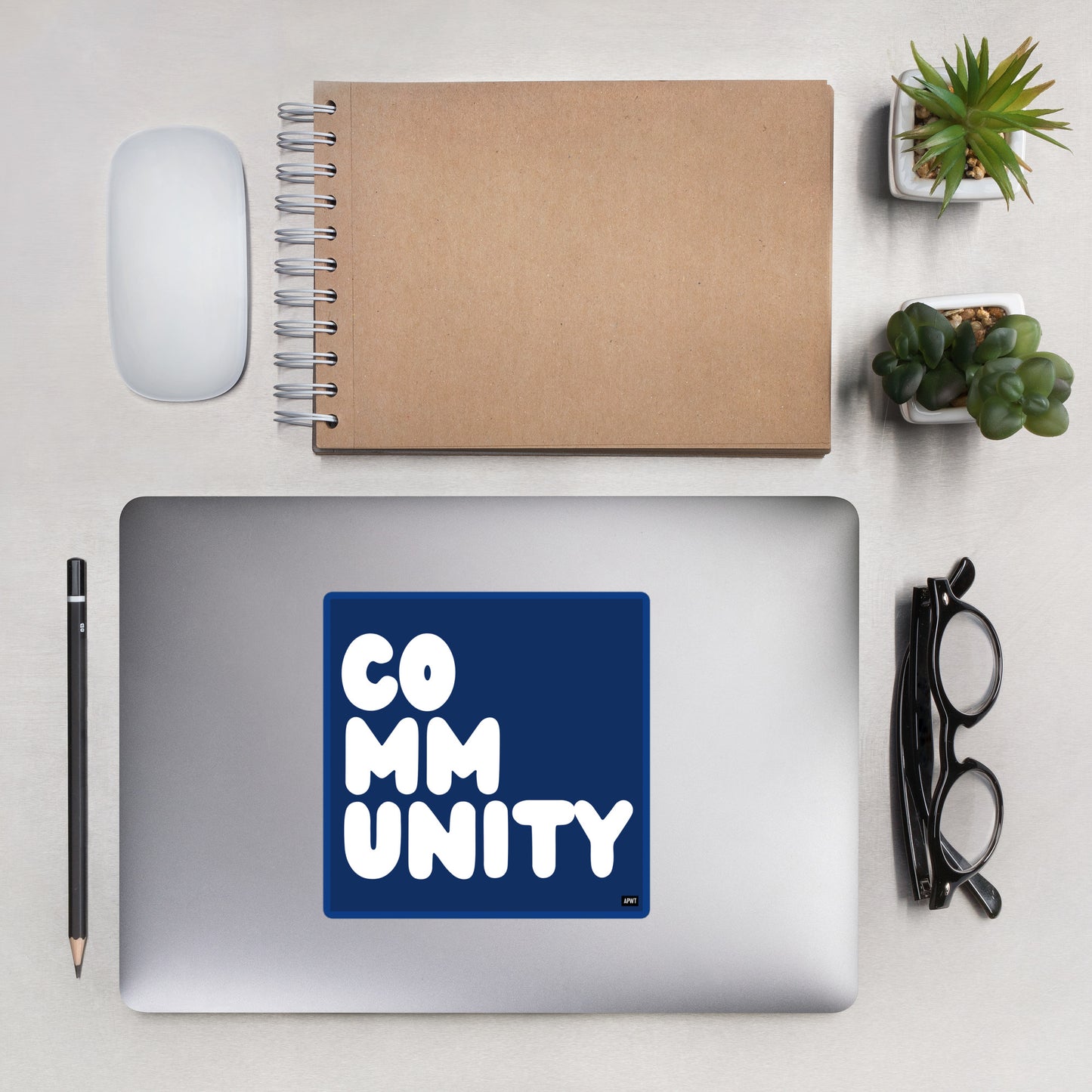 A Community in Dark Blue Vinyl Sticker