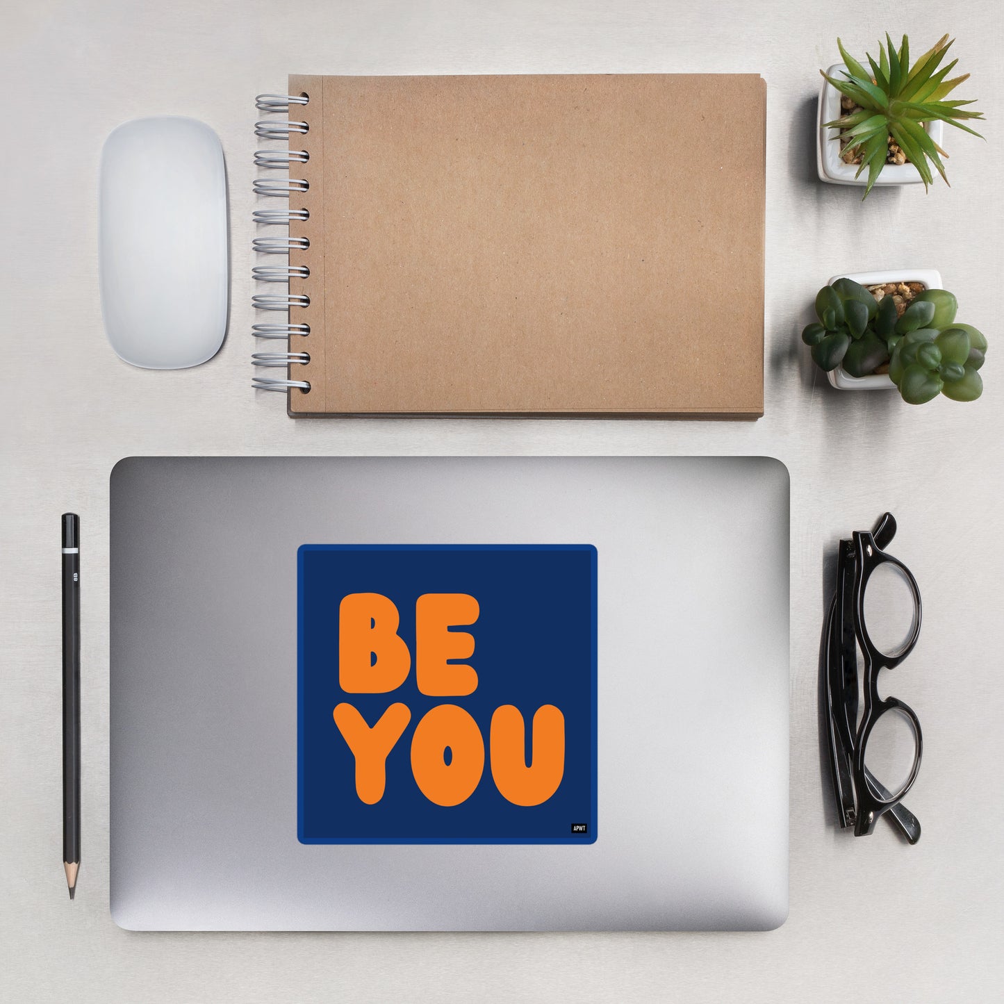 Be You in Blue and Orange Vinyl Sticker