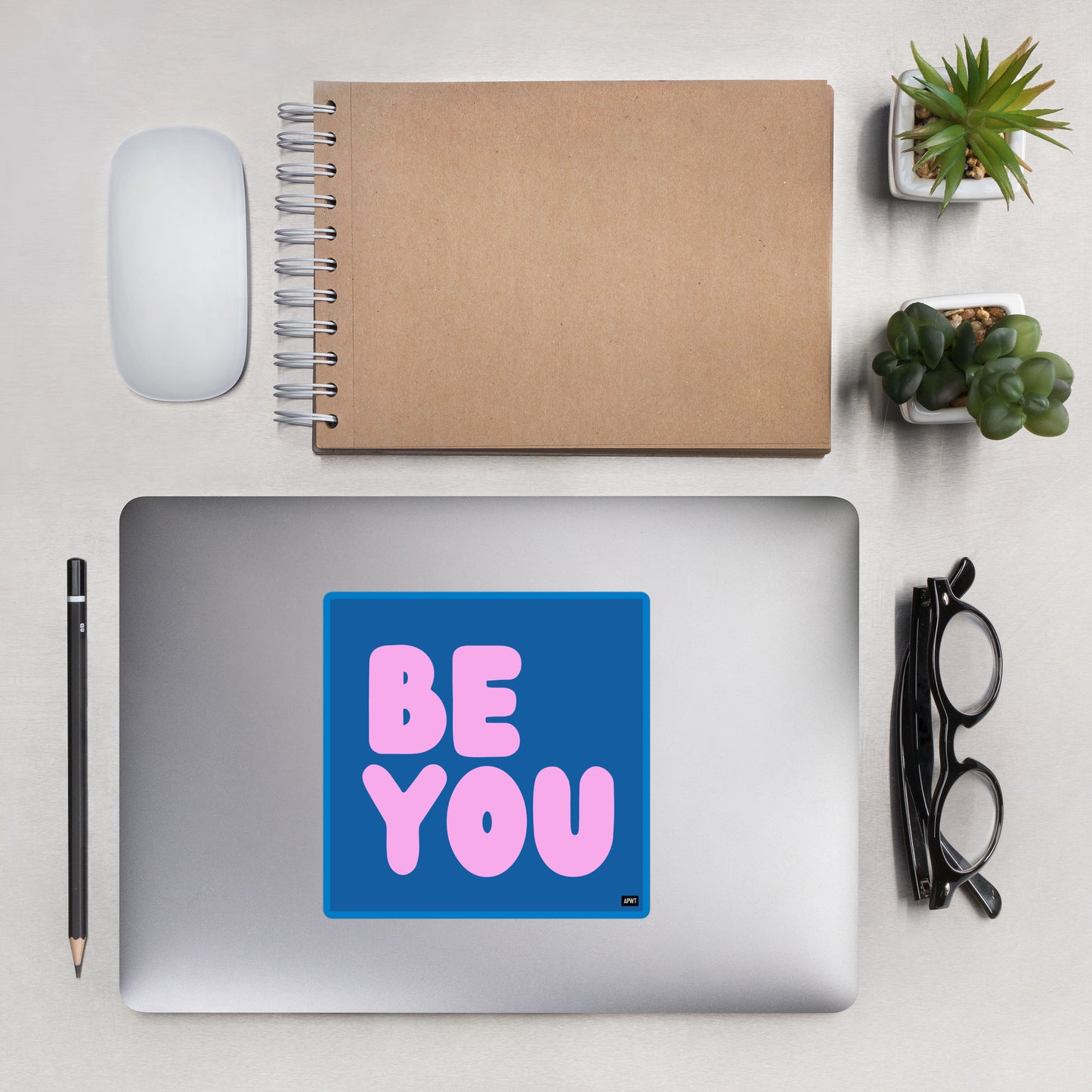 Be You in Blue and Pink Vinyl Sticker