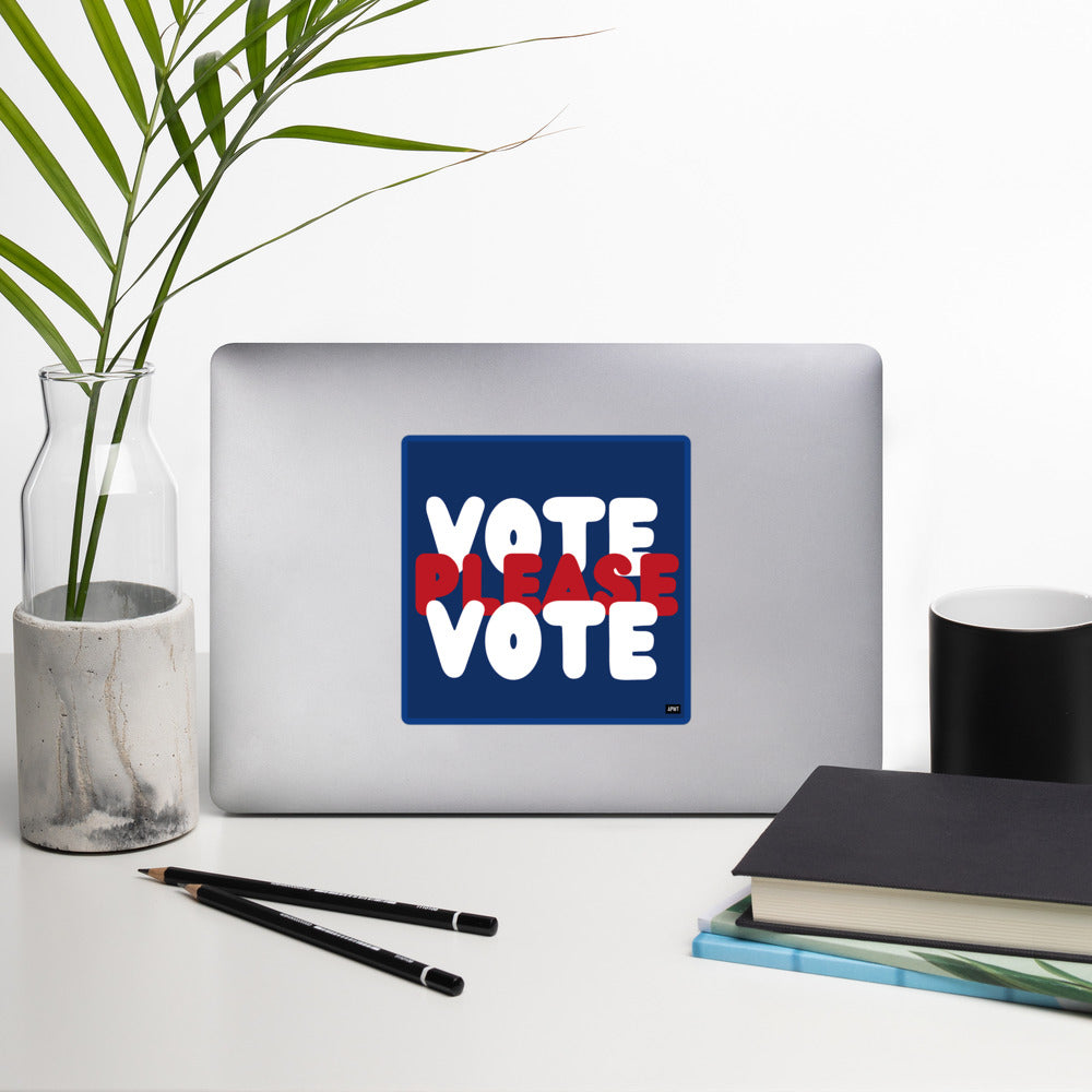 Please Vote Vinyl Sticker
