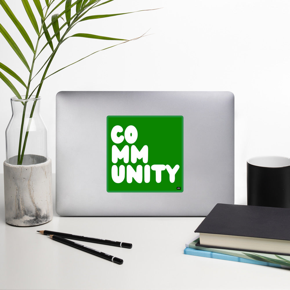 A Community in Broccoli Vinyl Sticker