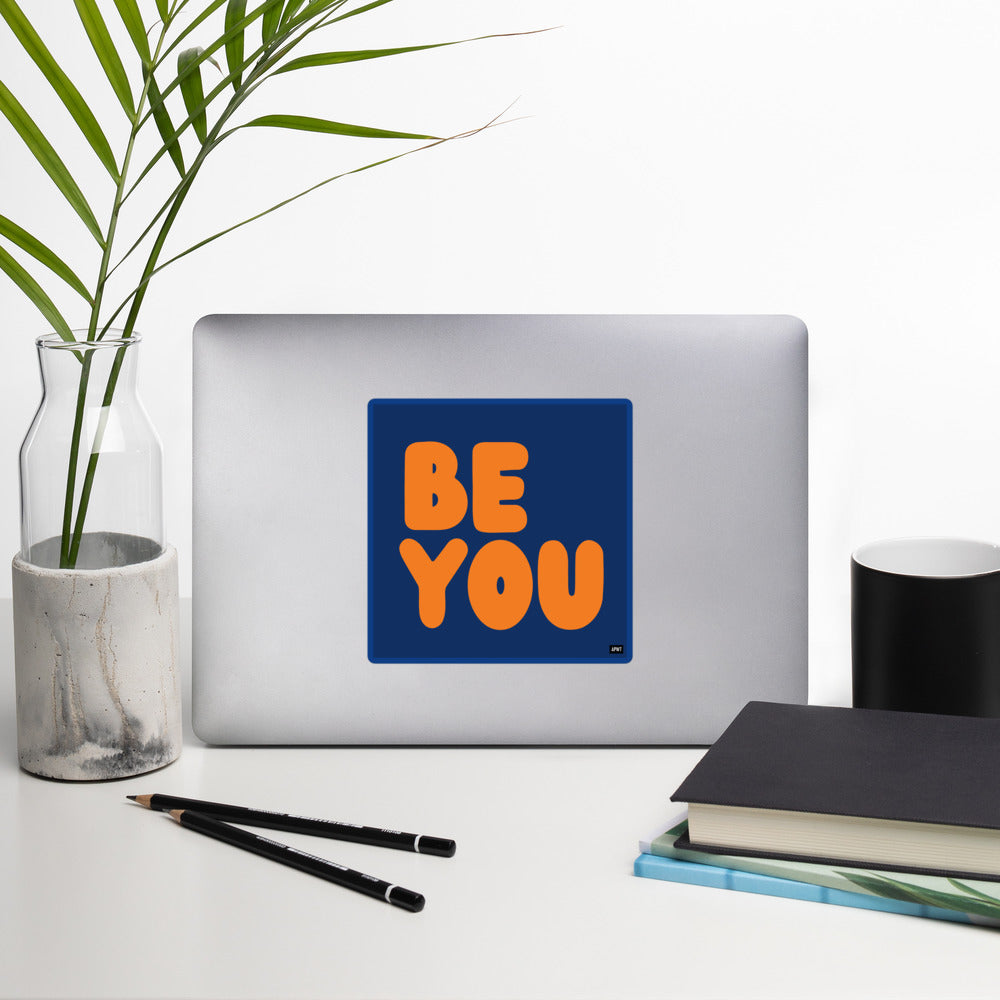 Be You in Blue and Orange Vinyl Sticker
