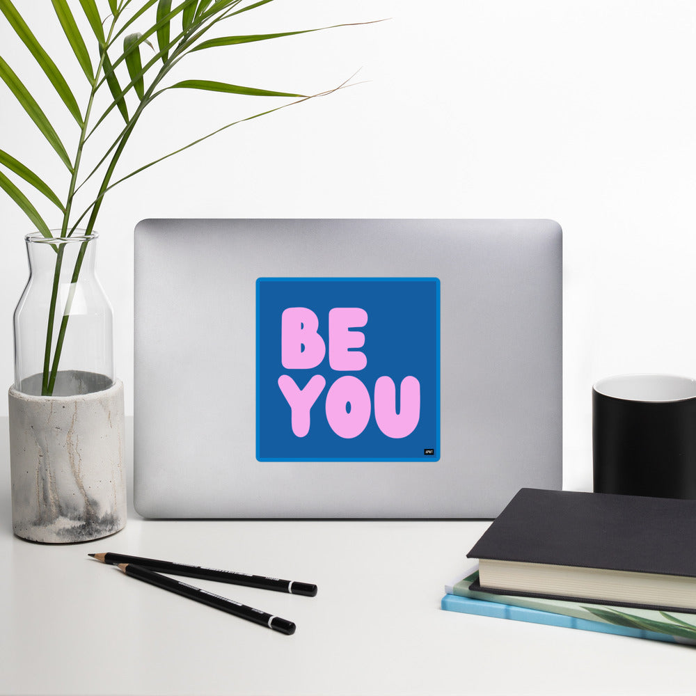 Be You in Blue and Pink Vinyl Sticker