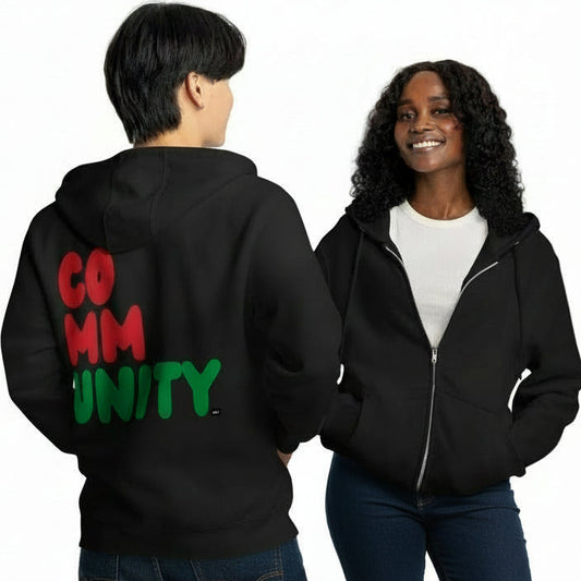 Black Community Premium Unisex Zip-Up Hoodie - The APWT Gift Shop