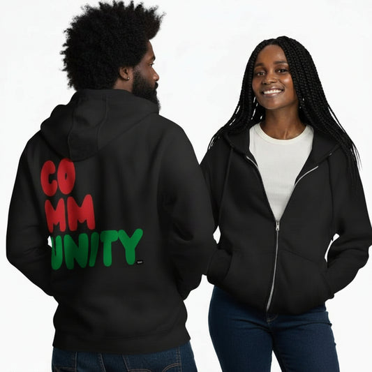 Black Community Premium Unisex Zip-Up Hoodie - The APWT Gift Shop