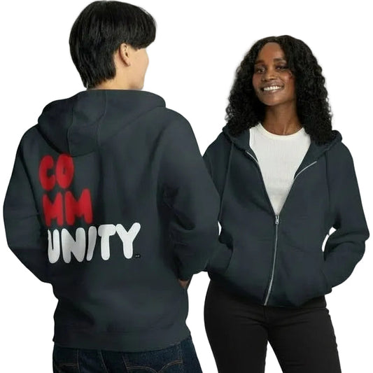 The Community Fracture Premium Unisex Zip-Up Hoodie - The APWT Gift Shop