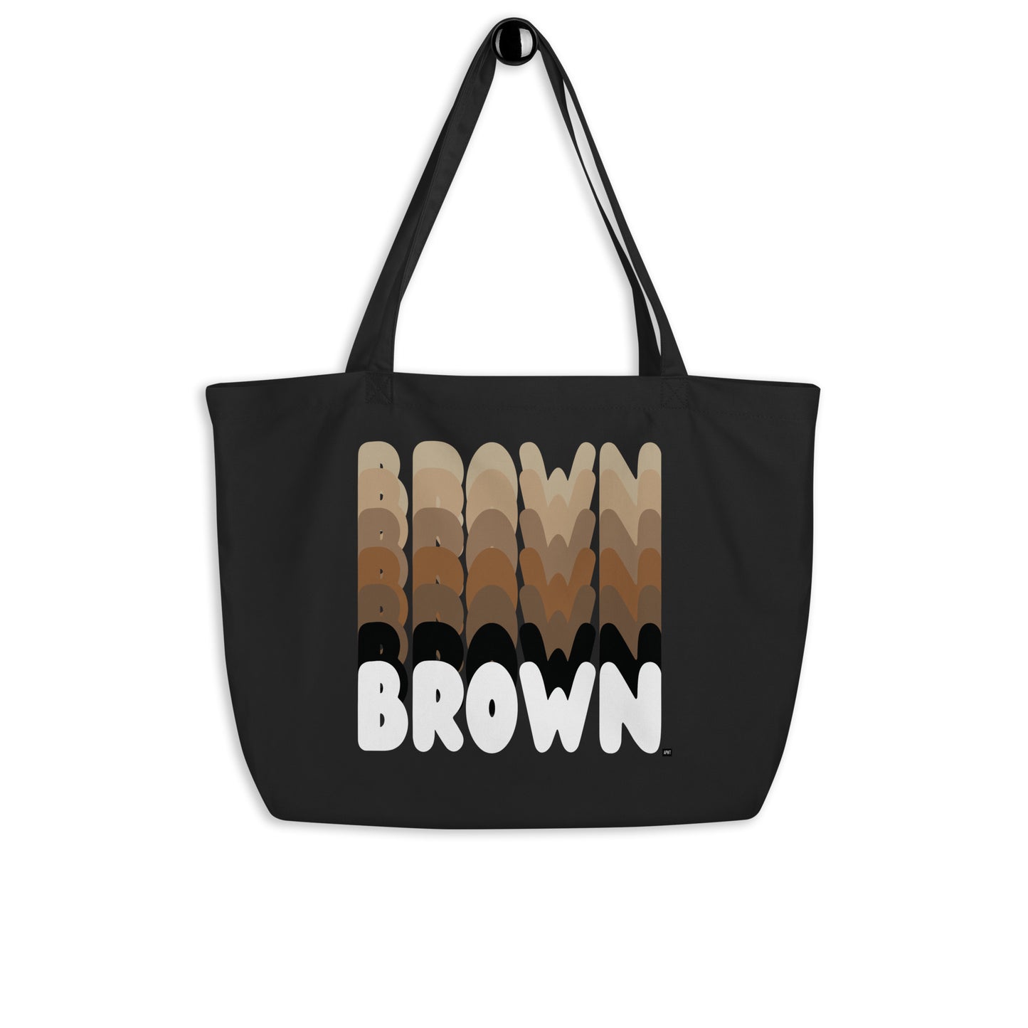 Shades in Brown Jumbo Black Tote Bag - The APWT Gift Shop
