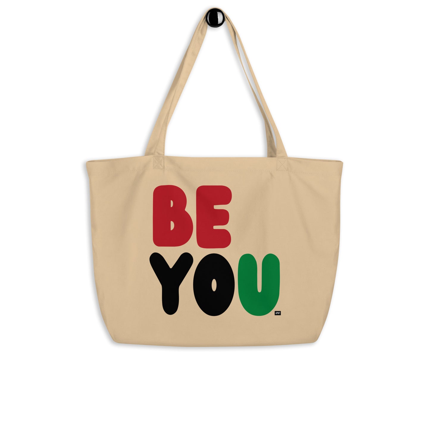 Be You in Red, Black, and Green Jumbo Tote Bag - The APWT Gift Shop