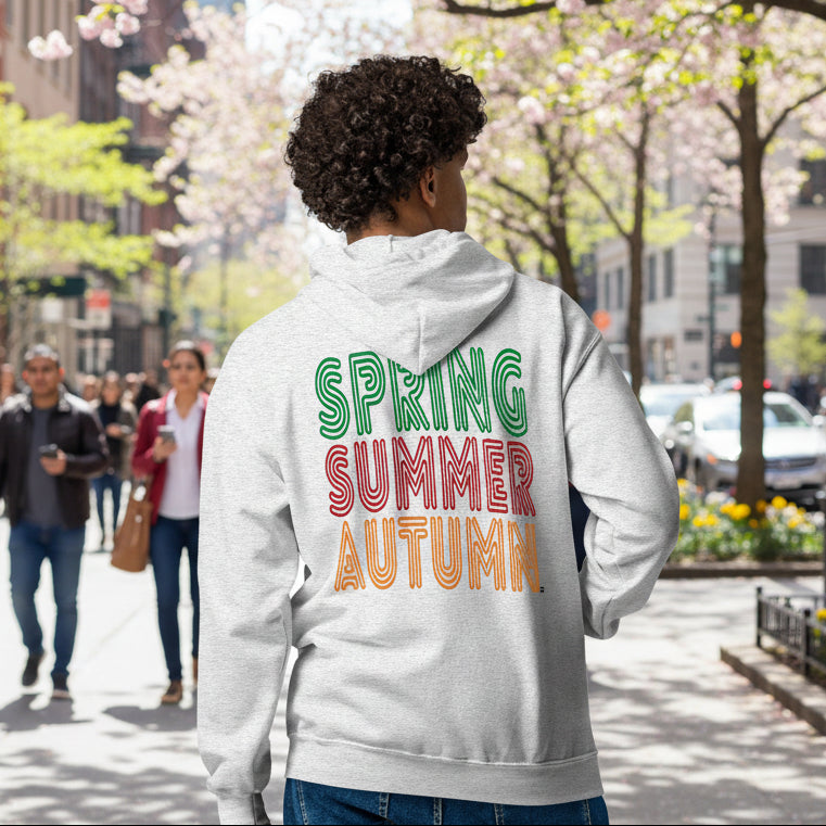 Spring into Summer Unisex Zip-Up Hoodie - Available in Assorted Colors