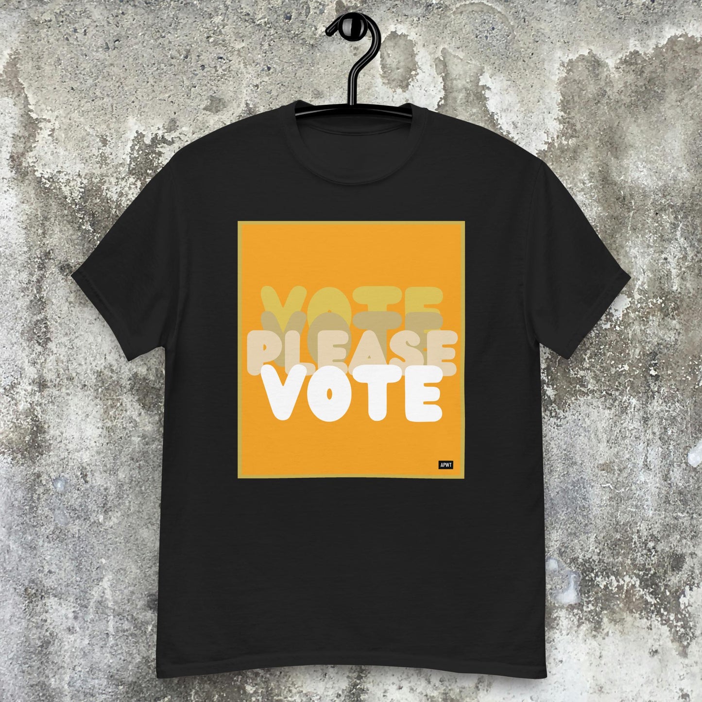 Please Vote in Orange Unisex T-Shirt - Available in Assorted Colors