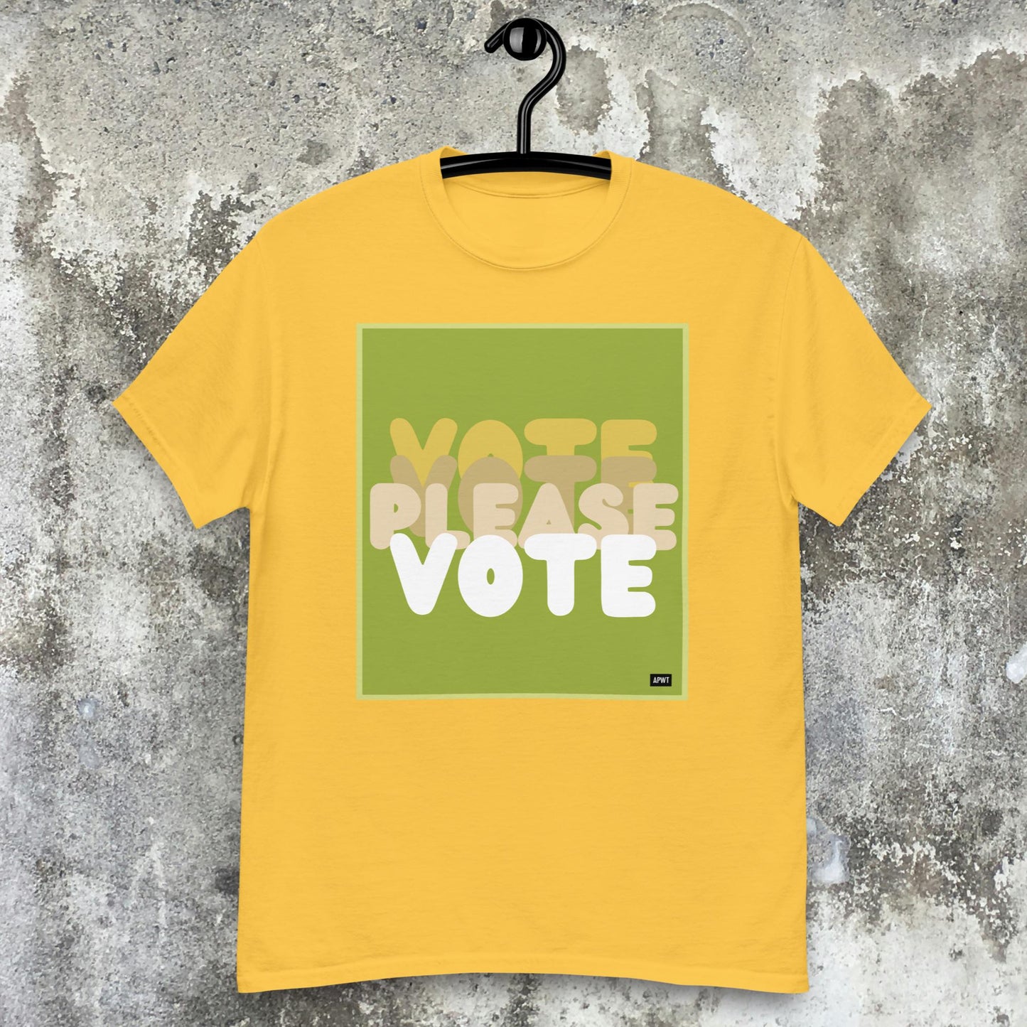 Please Vote in Green Unisex T-Shirt - Available in Assorted Colors