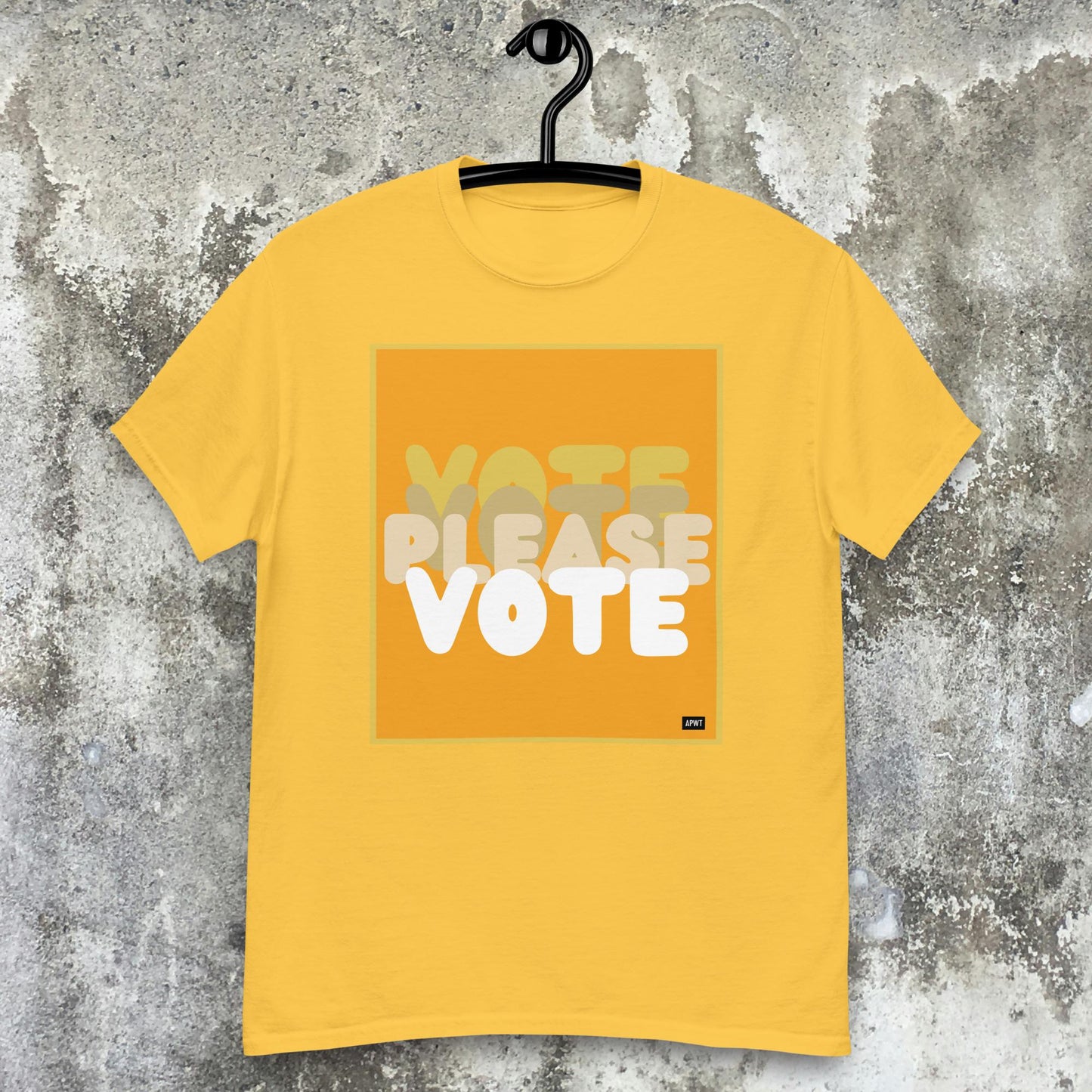 Please Vote in Orange Unisex T-Shirt - Available in Assorted Colors