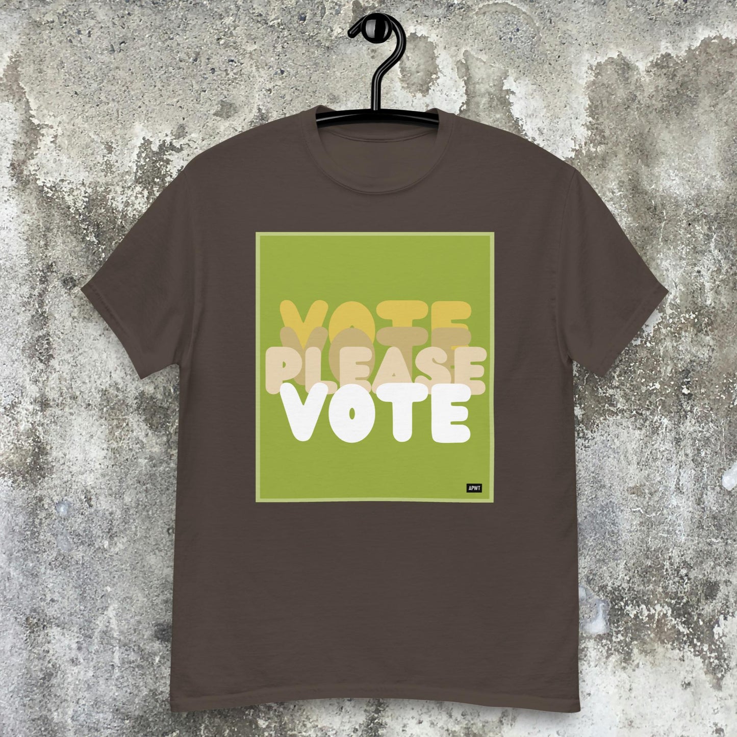 Please Vote in Green Unisex T-Shirt - Available in Assorted Colors