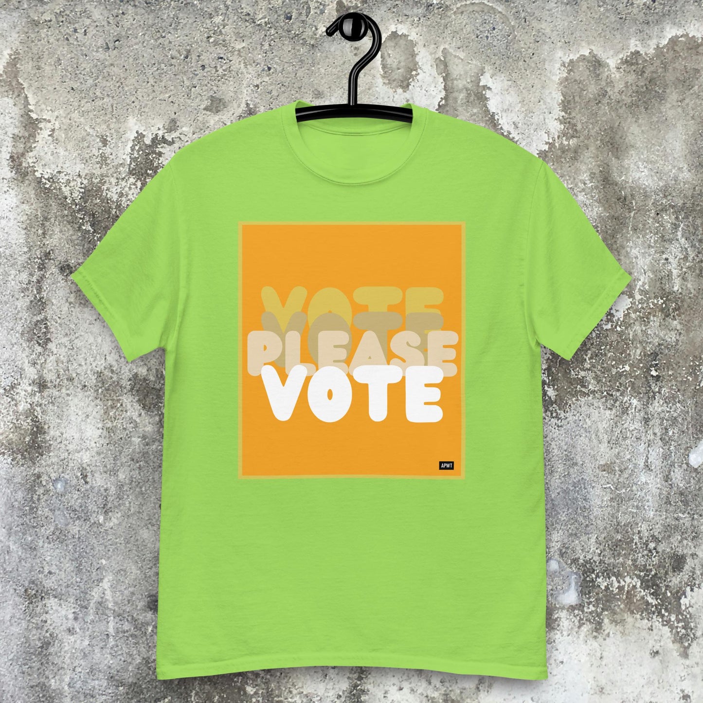 Please Vote in Orange Unisex T-Shirt - Available in Assorted Colors