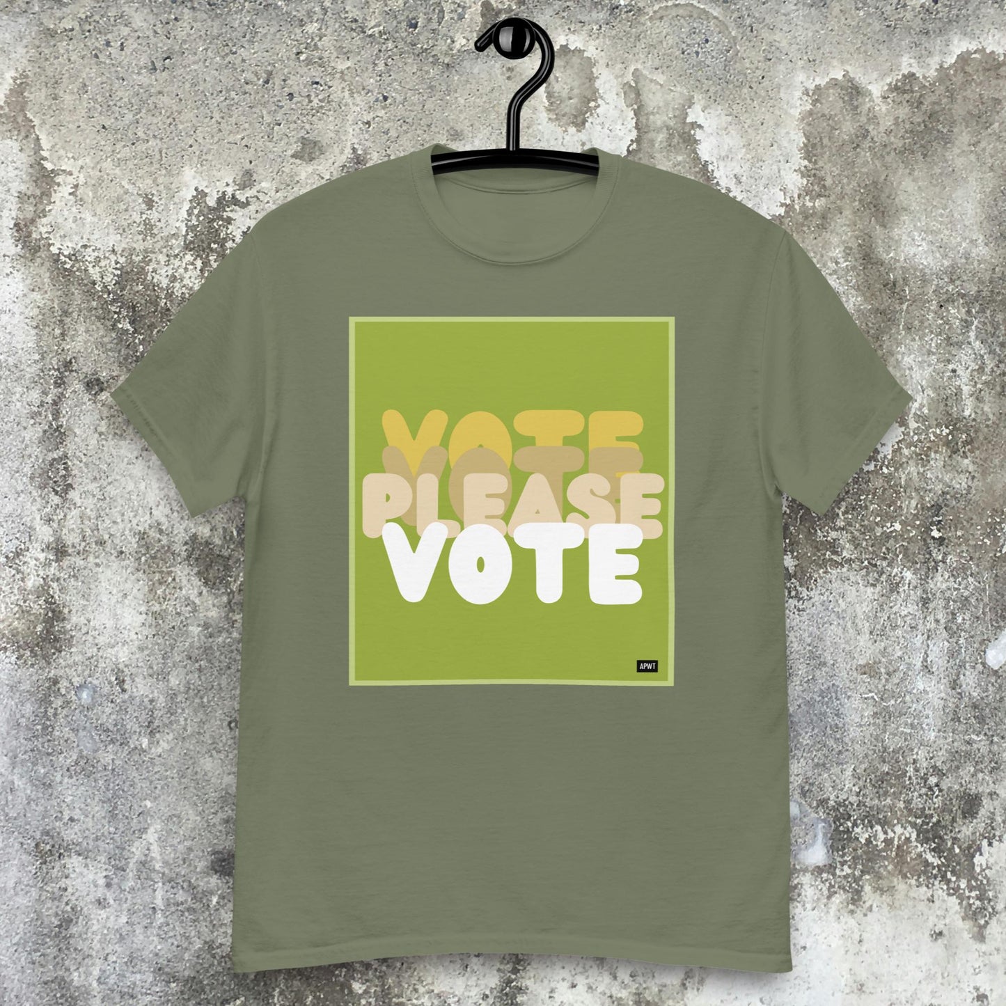 Please Vote in Green Unisex T-Shirt - Available in Assorted Colors
