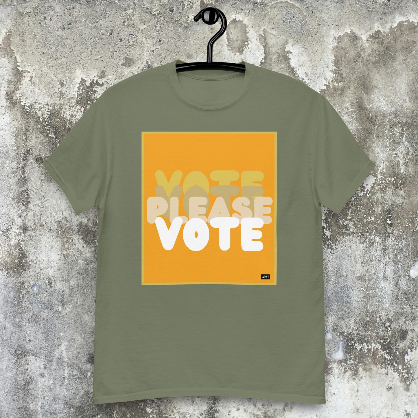 Please Vote in Orange Unisex T-Shirt - Available in Assorted Colors