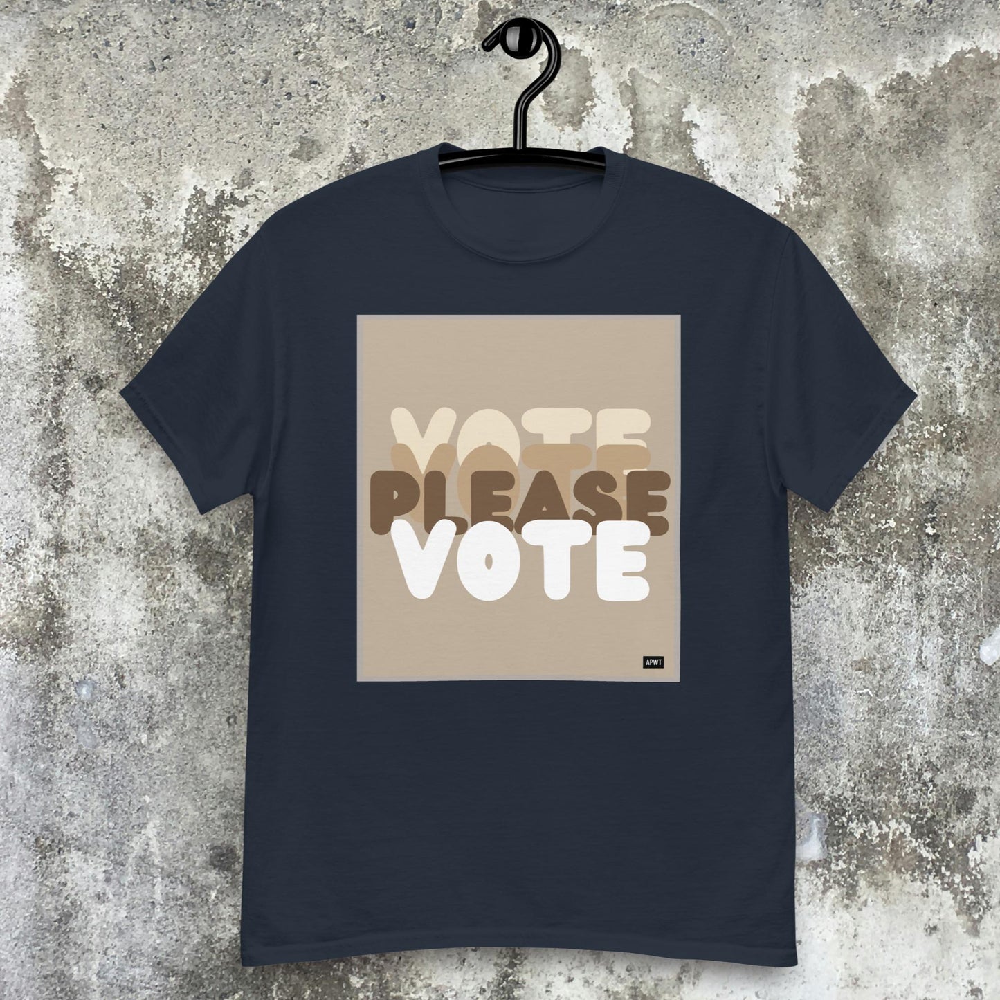 Please Vote in Brown Unisex T-Shirt - Available in Assorted Colors