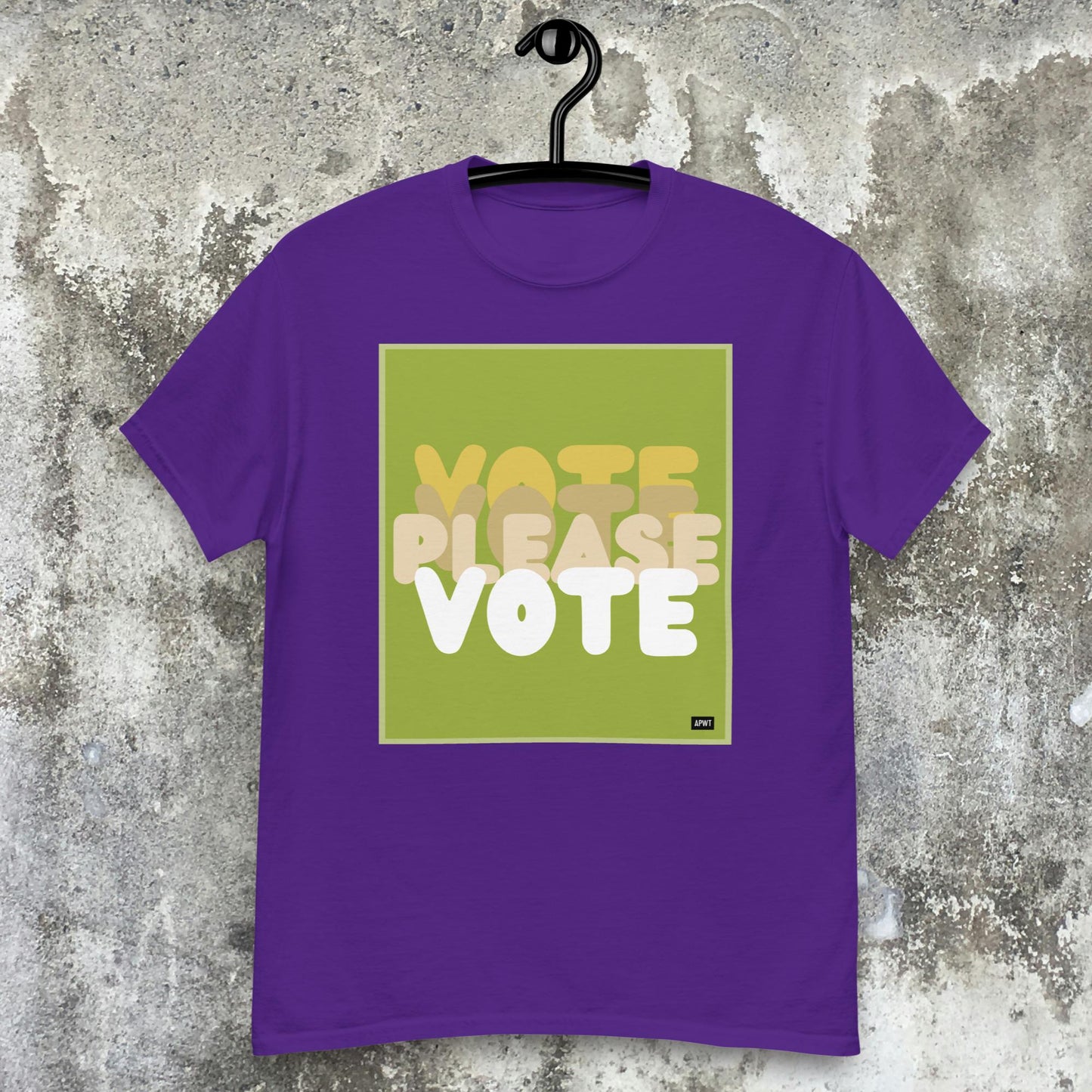 Please Vote in Green Unisex T-Shirt - Available in Assorted Colors