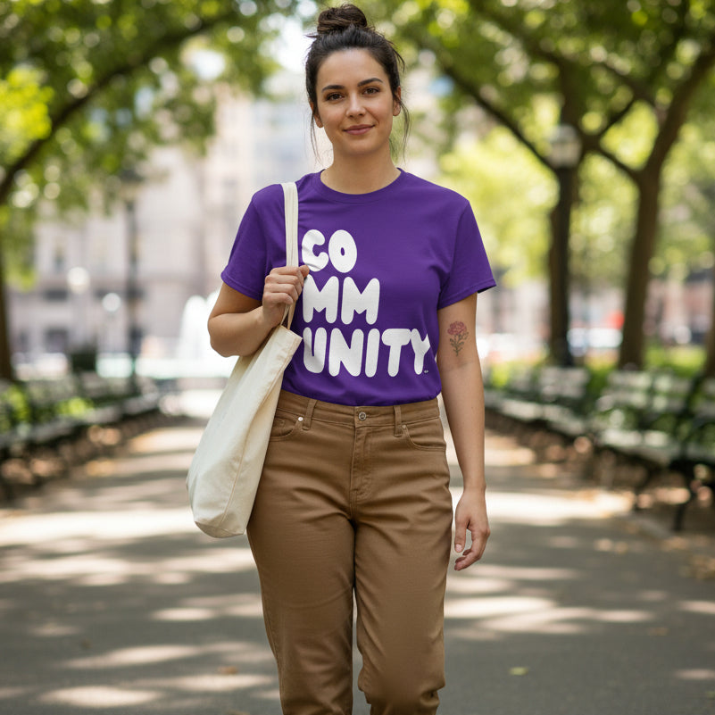 A Community in Purple Flowers Unisex T-Shirt