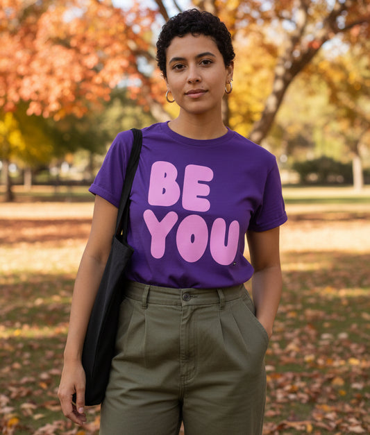 Be You in Purple and Pink Unisex T-Shirt