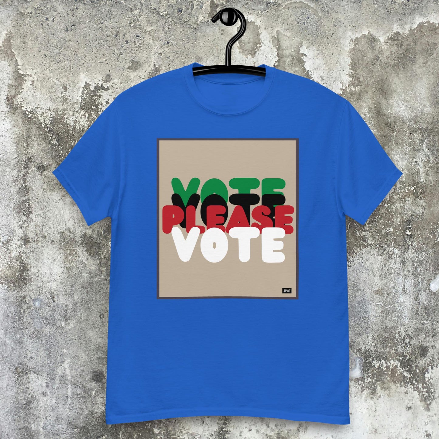 Please Vote in Black Unisex T-Shirt - Available in Assorted Colors
