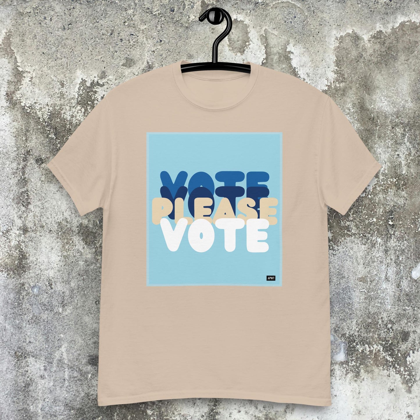 Please Vote in Blue Unisex T-Shirt - Available in Assorted Colors