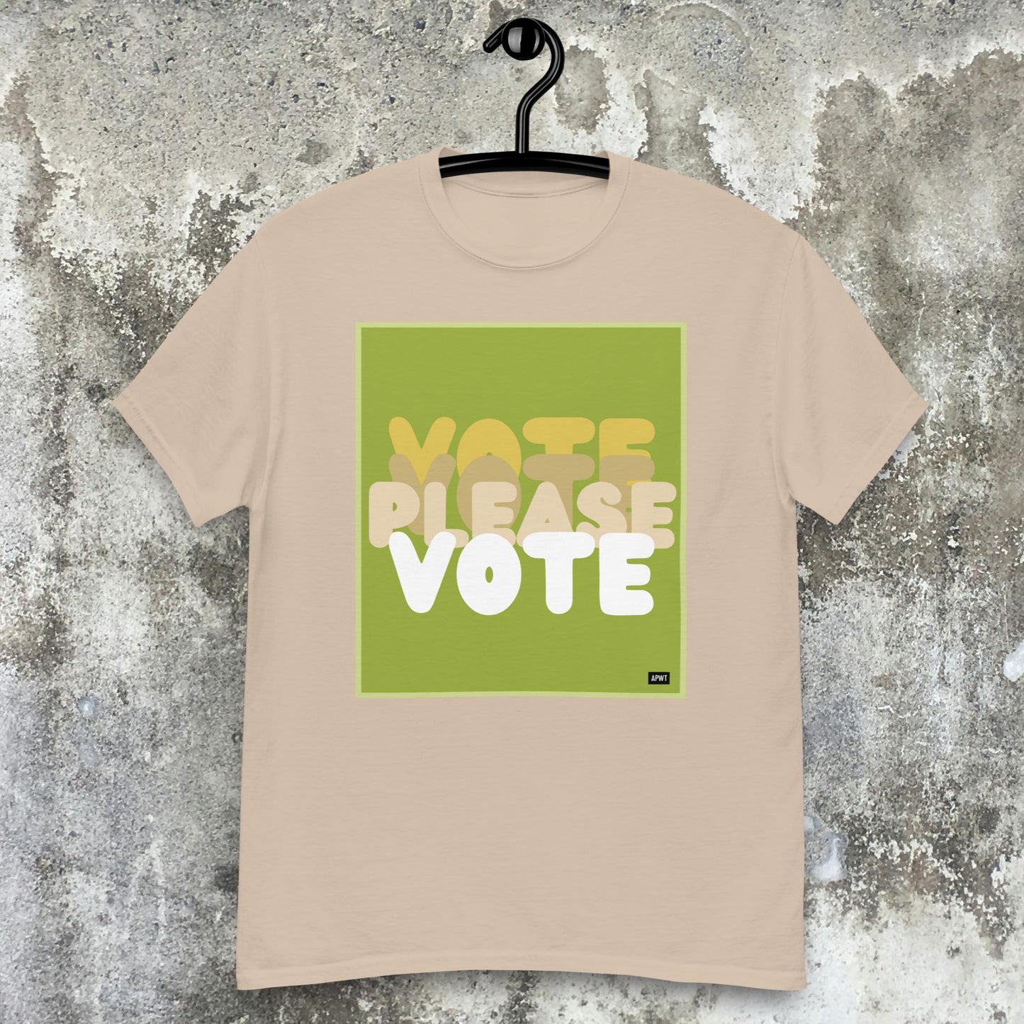 Please Vote in Green Unisex T-Shirt - Available in Assorted Colors
