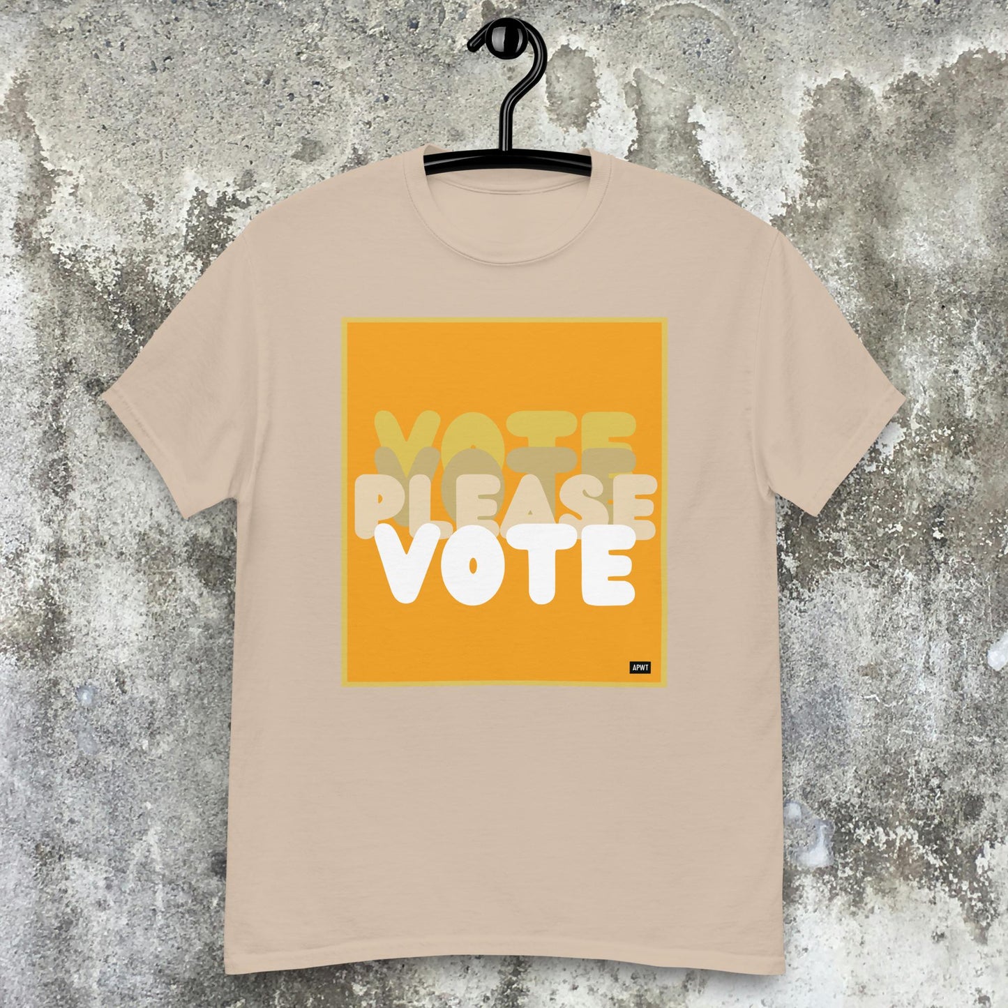 Please Vote in Orange Unisex T-Shirt - Available in Assorted Colors