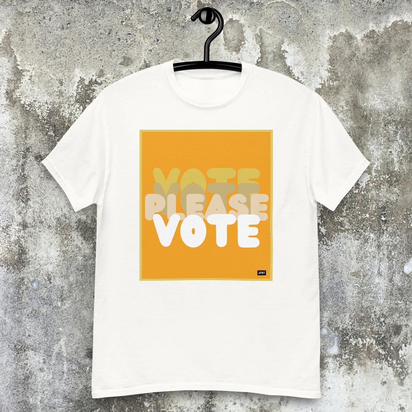 Please Vote in Orange Unisex T-Shirt - Available in Assorted Colors
