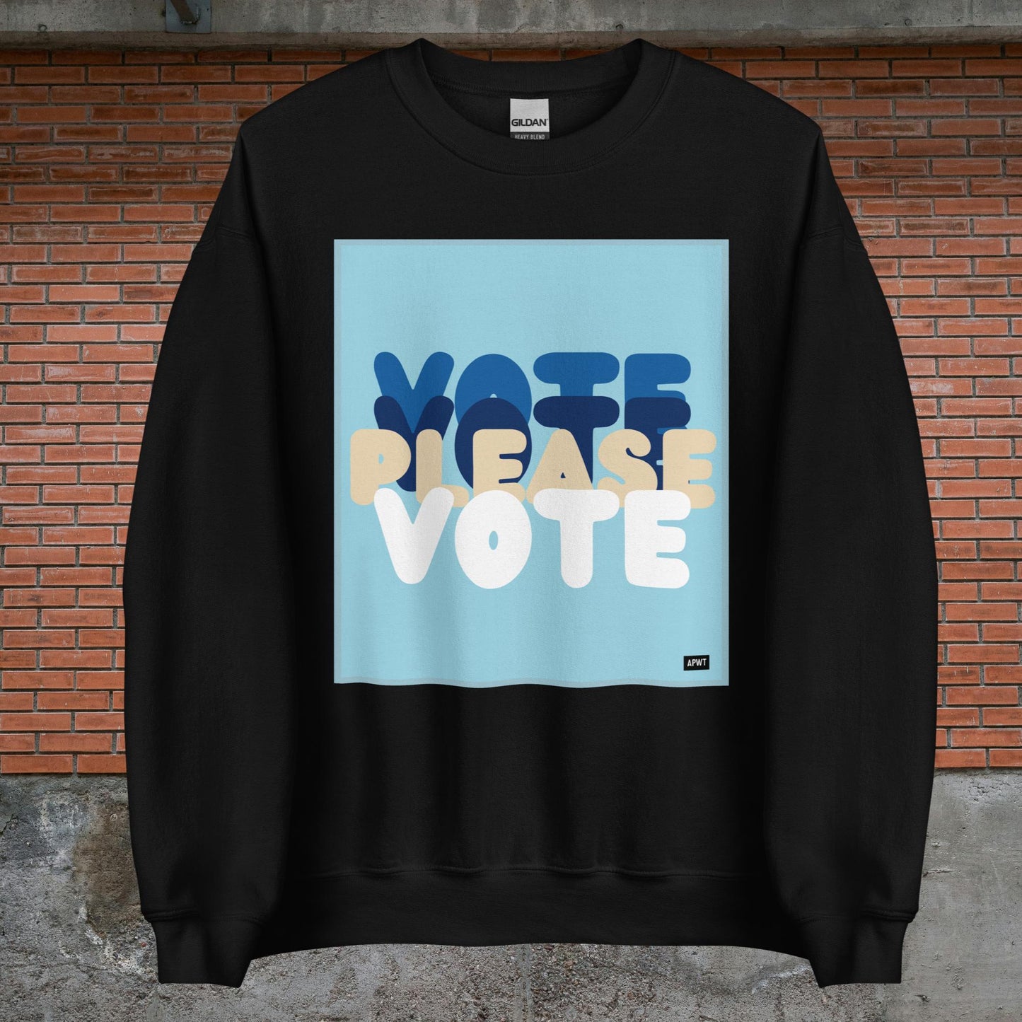 Please Vote in Blue Unisex Crew Neck Sweatshirt - Available in Assorted Colors