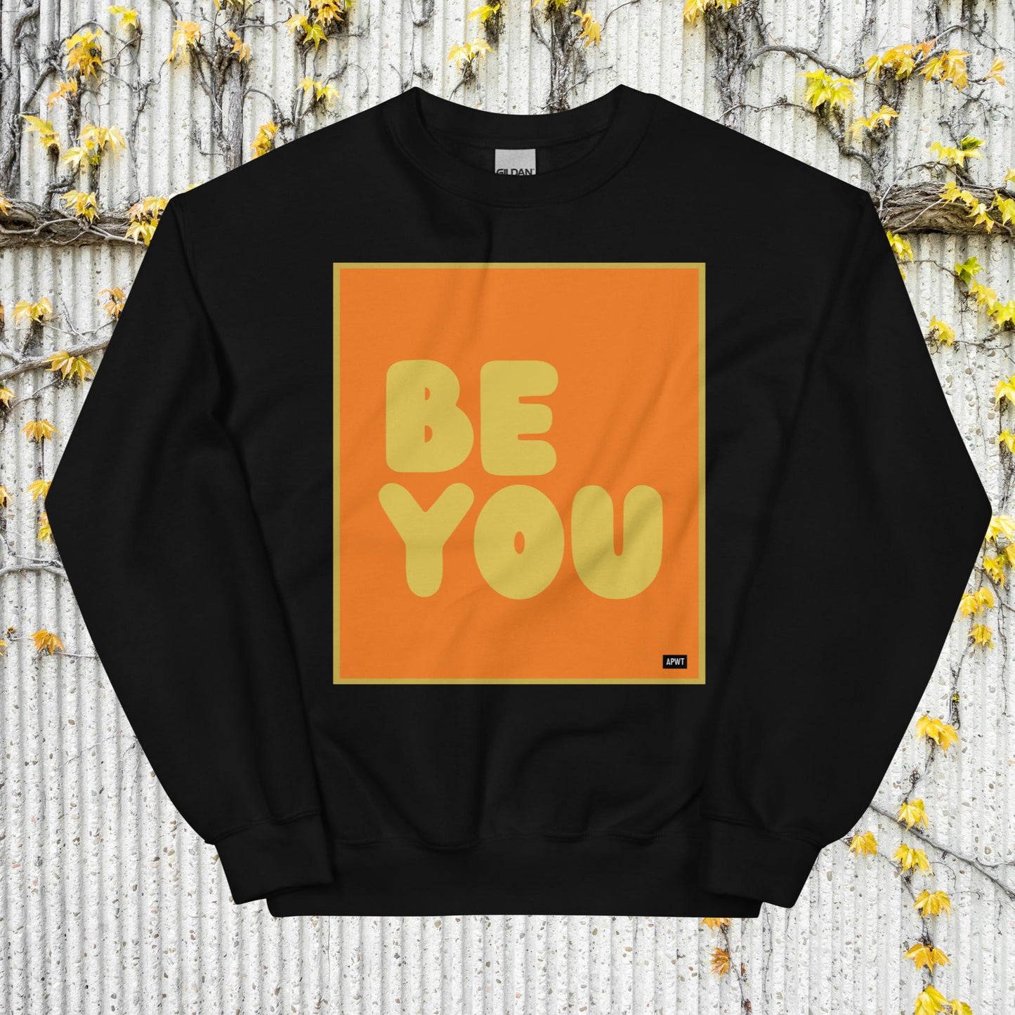 Be You in Orange and Yellow Unisex Crew Neck Sweatshirt - Available in Assorted Colors