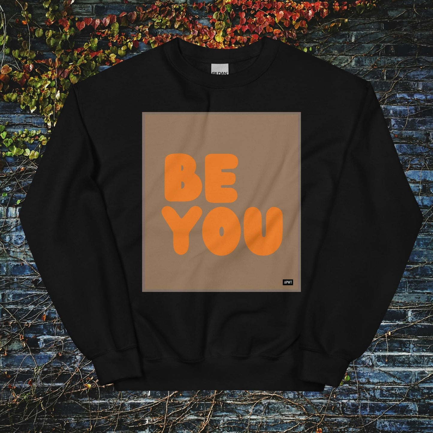 Be You in Brown and Orange Unisex Crew Neck Sweatshirt - Available in Assorted Colors