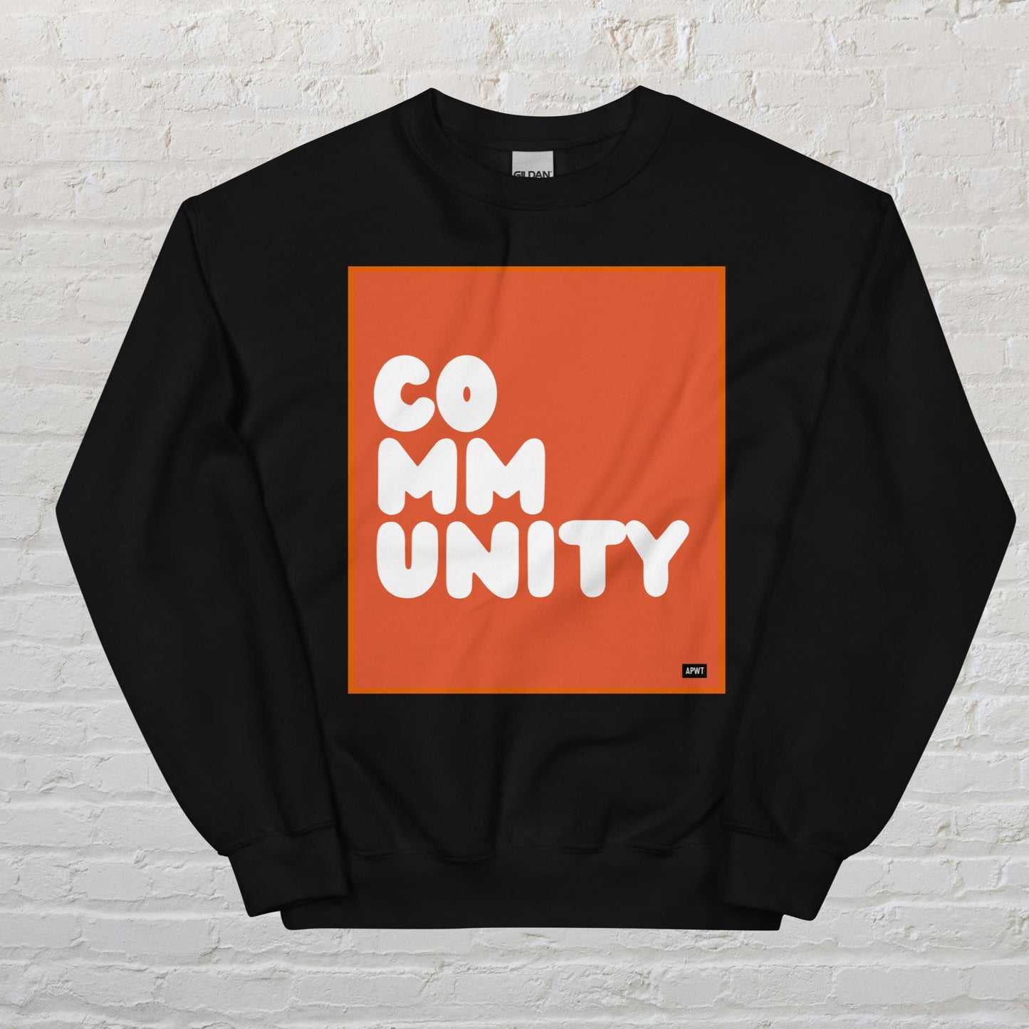 A Community in Tangerine Unisex Crew Neck Sweatshirt - Available in Assorted Colors