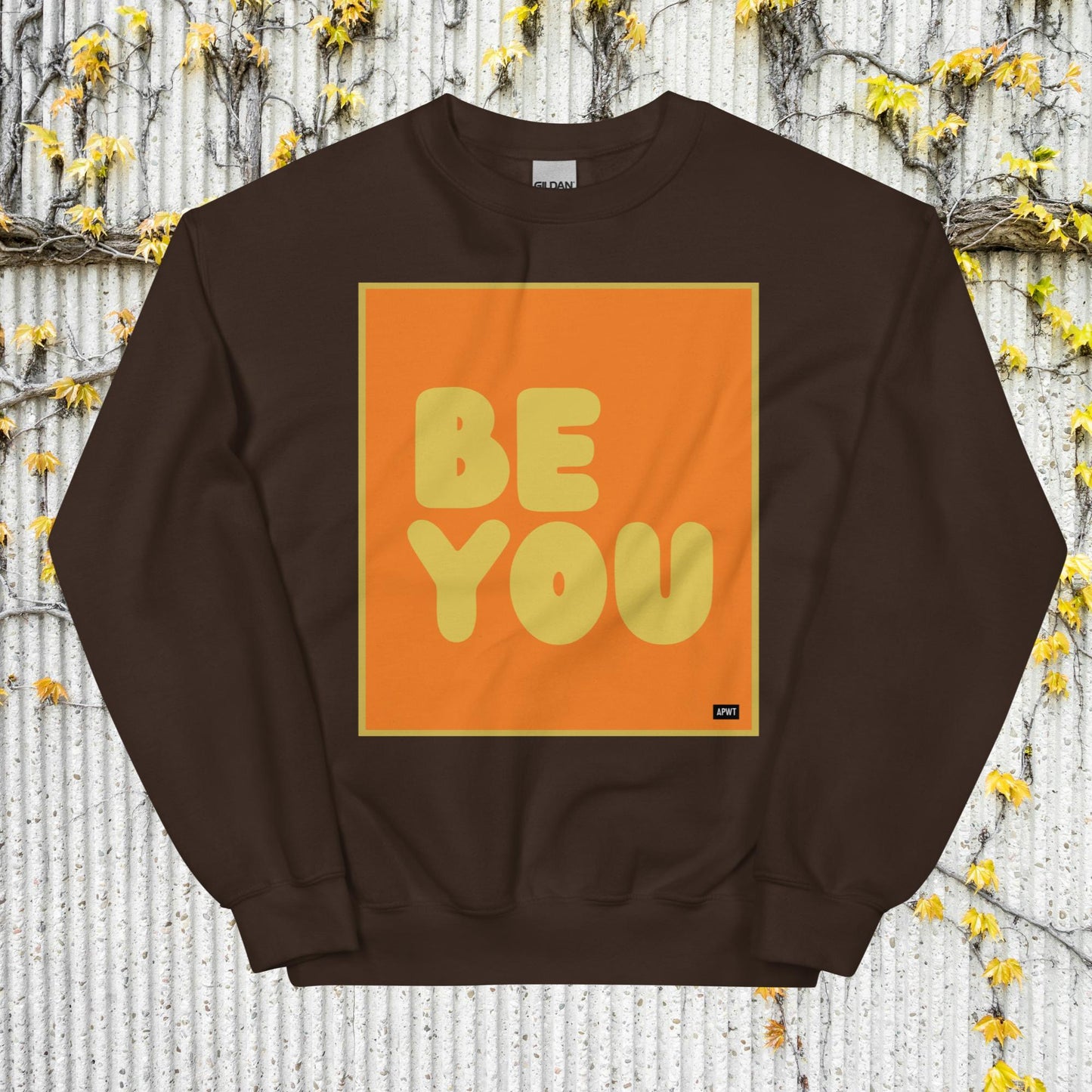 Be You in Orange and Yellow Unisex Crew Neck Sweatshirt - Available in Assorted Colors
