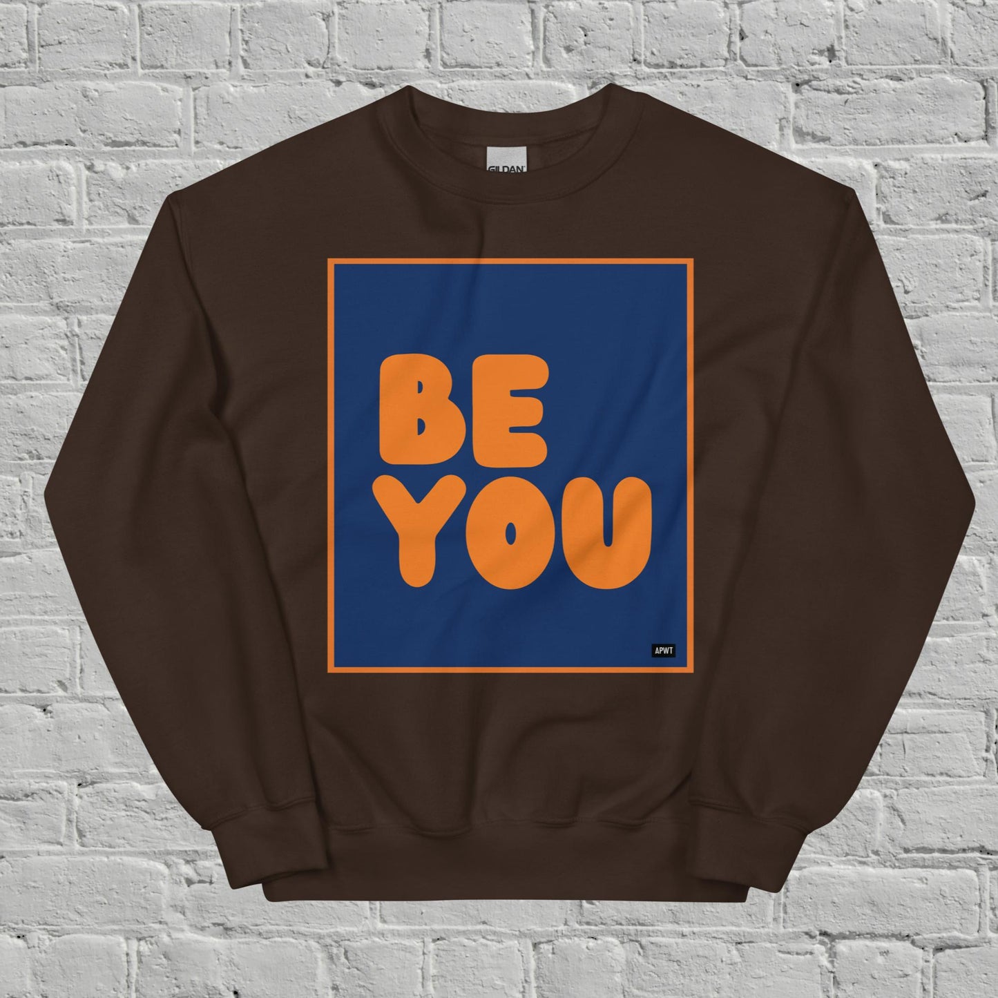 Be You in Blue and Orange Unisex Crew Neck Sweatshirt - Available in Assorted Colors