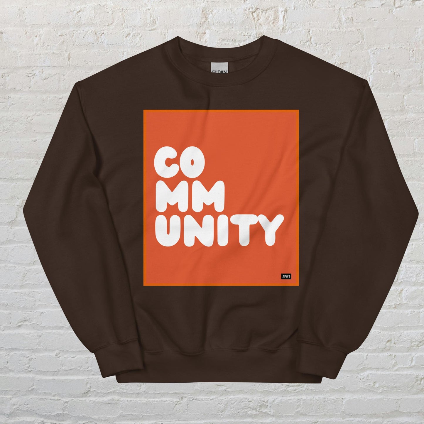 A Community in Tangerine Unisex Crew Neck Sweatshirt - Available in Assorted Colors