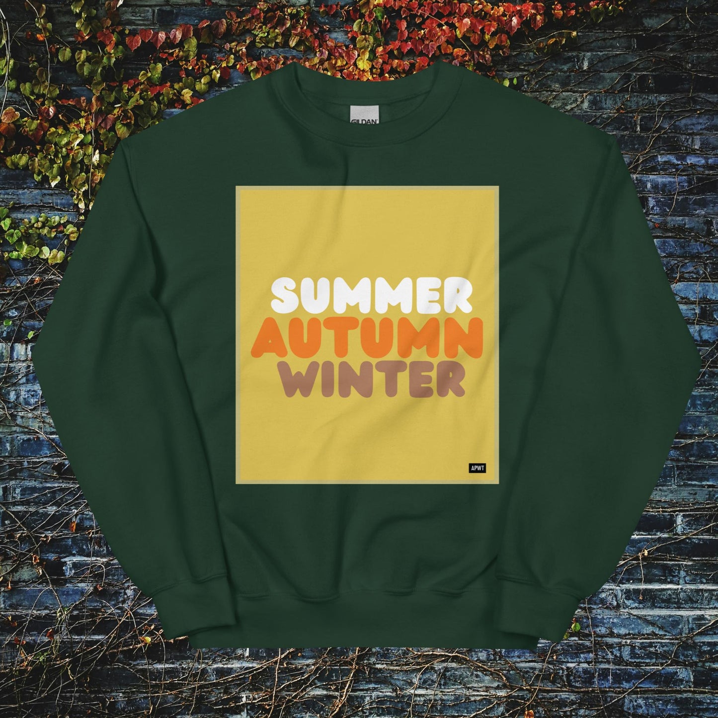 Autumn in Yellow Unisex Crew Neck Sweatshirt - Available in Assorted Colors