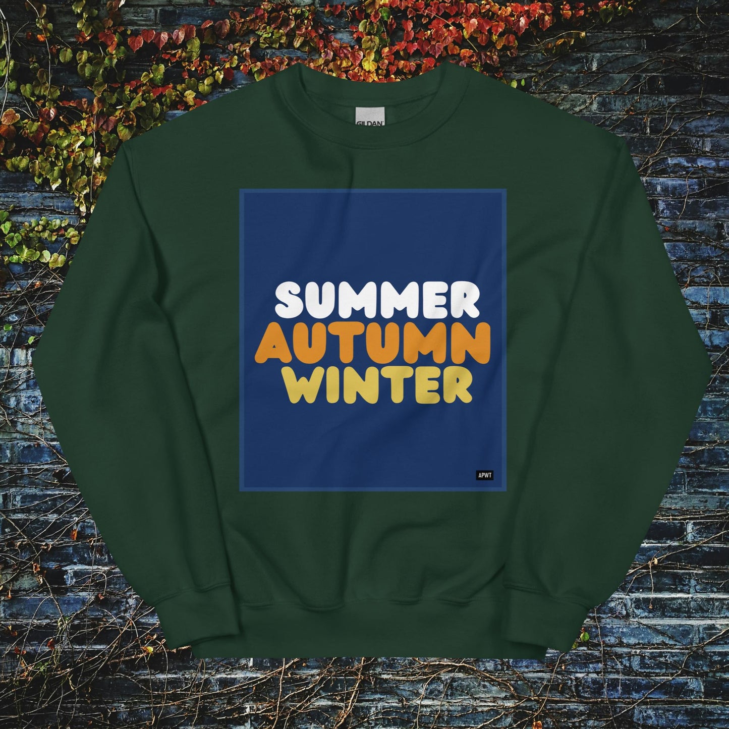 Autumn in Blue Unisex Crew Neck Sweatshirt - Available in Assorted Colors