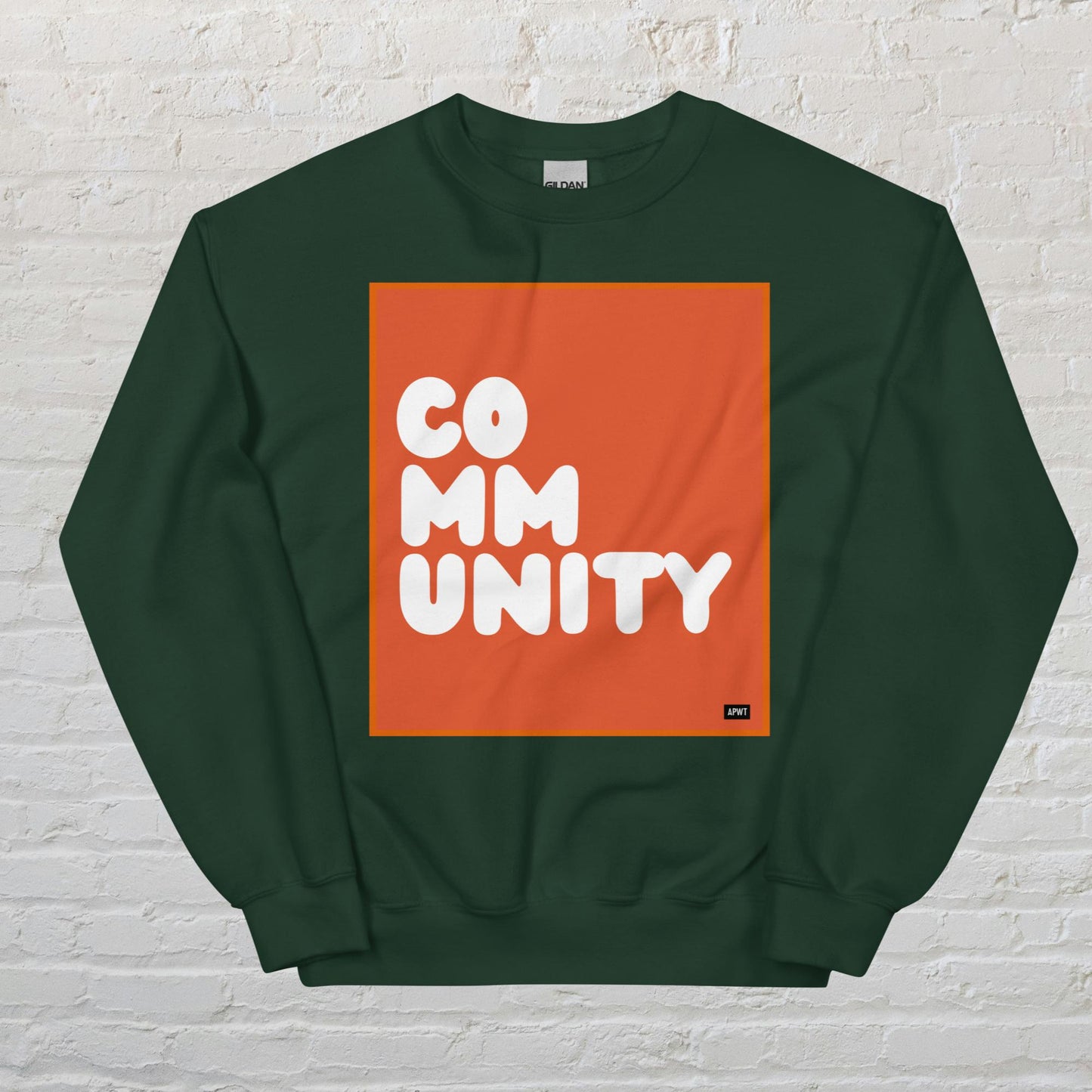 A Community in Tangerine Unisex Crew Neck Sweatshirt - Available in Assorted Colors