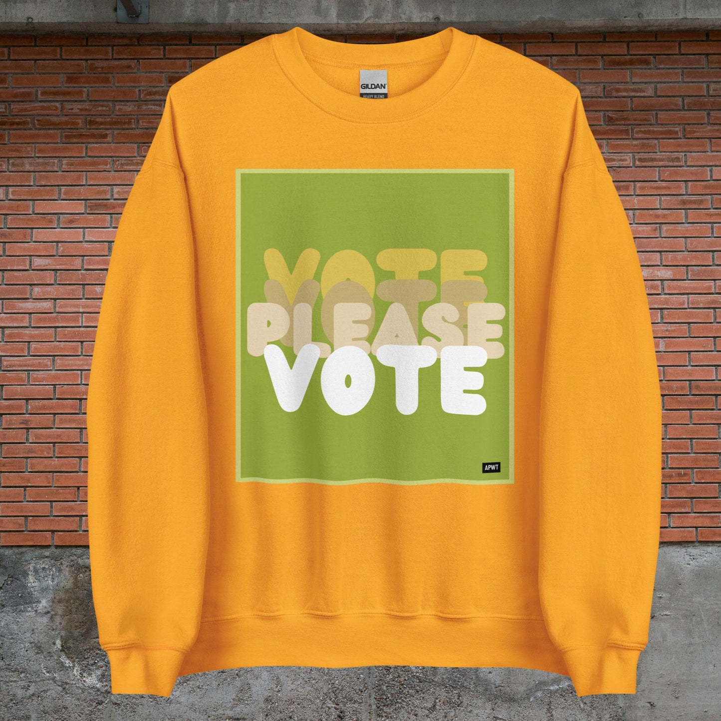 Please Vote in Green Unisex Crew Neck Sweatshirt - Available Assorted Colors