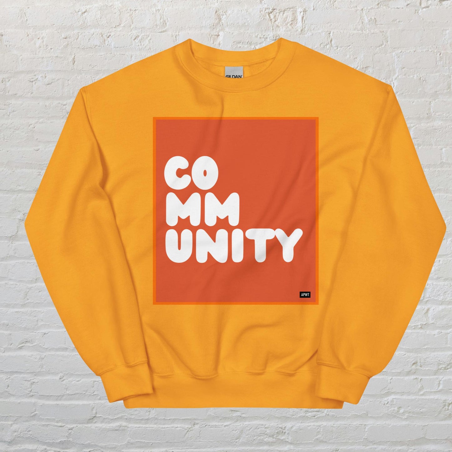 A Community in Tangerine Unisex Crew Neck Sweatshirt - Available in Assorted Colors