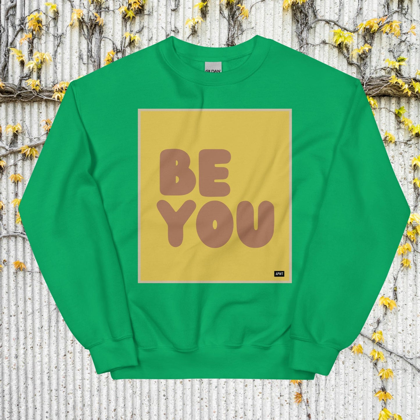 Be You in Yellow and Brown Unisex Crew Neck Sweatshirt - Available in Assorted Colors